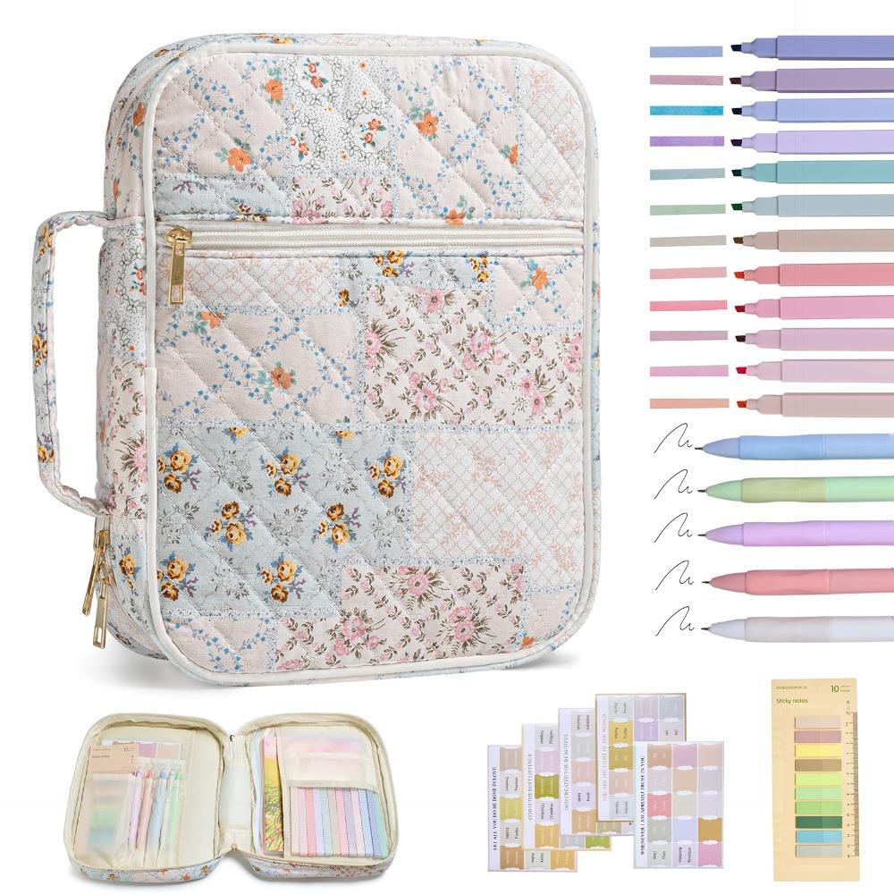 Floral Bible Cover Large Capacity Church Bag Fashion Bible Bag  for Christian Gifts