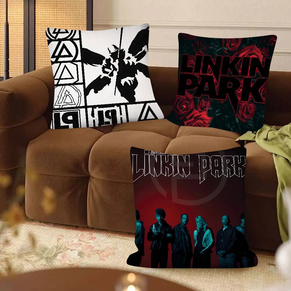 Rock Band L-Linkin Cool P-Park Kissenbezug Quadratisches Kissen Schlafzimmer Sofa Freizeit Komfortkissen Auto Wohnzimmer Heimdekoration