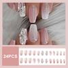 Butterfly Cat Eyes Fake Nails 24Pcs Gradient Glitter Design For Party And Daily Use