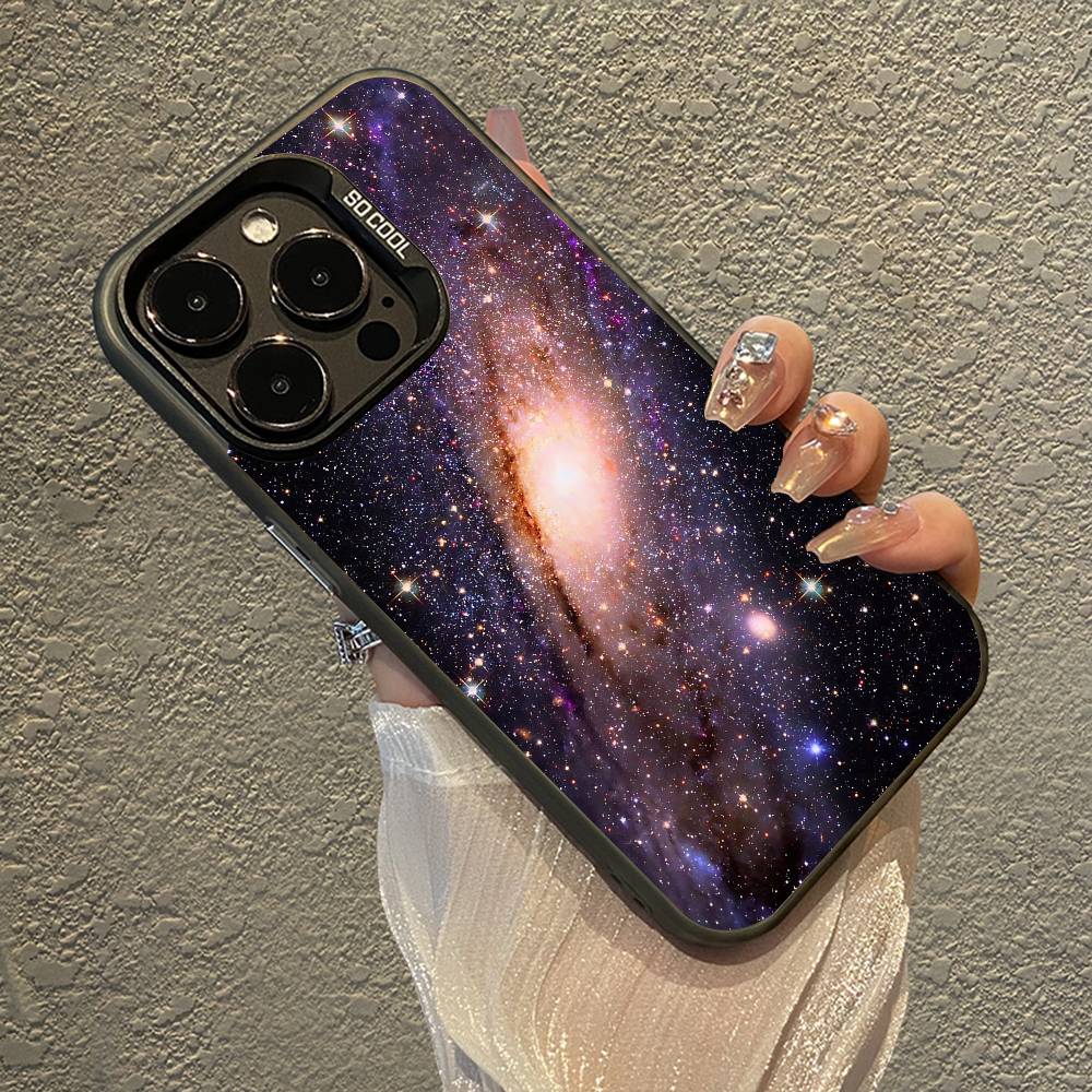

Space For Galaxy Universe Phone Case For IPhone 16 15 Plus 14 13 12mini 11Pro Max Candy Matte Shockproof Back Cover iphone11