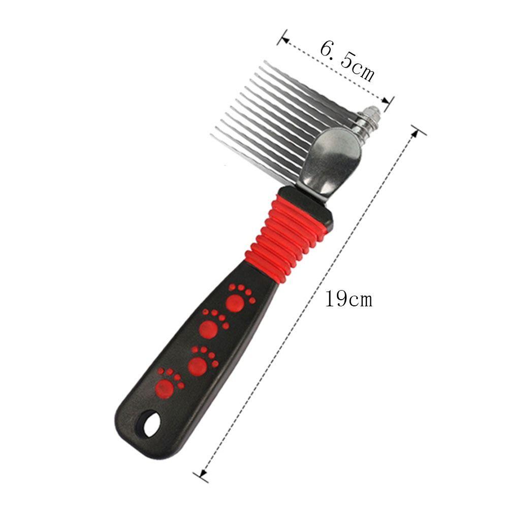 Professional Pet Dematting Fur Rake Non-slip Handle Dog Grooming Brush  Dog Cat Cleaning