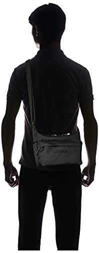 Outdoor Products Compact Shoulder Bag, Plain, Simple, Lightweight, Travel Bag with Pocket, Black 3