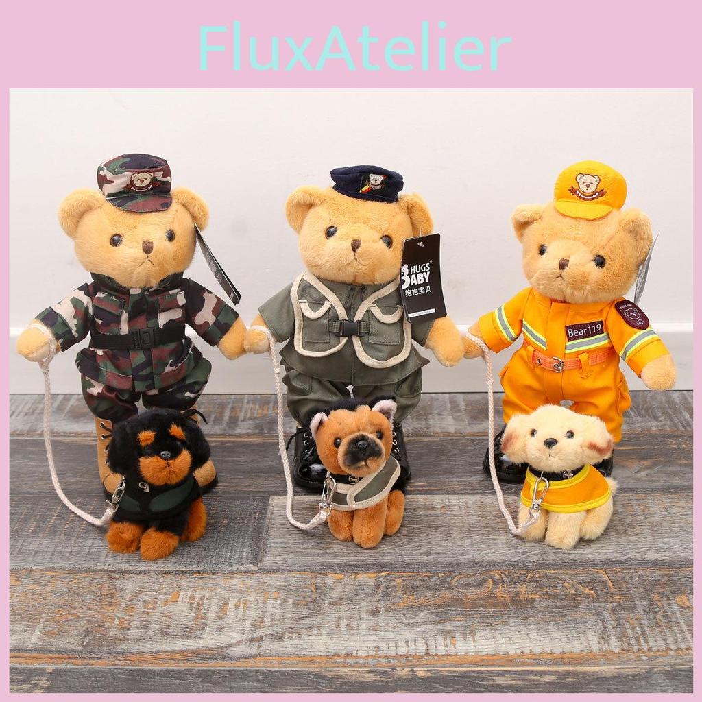 Police Bear Teddy German Shepherd Cute Animal Plush Toy With Rope For Collectors