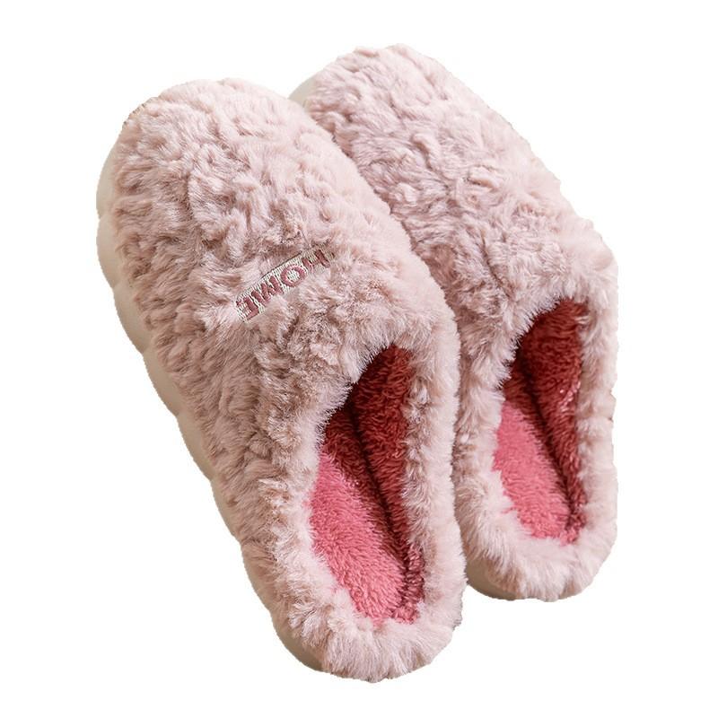 Cotton slippers autumn and winter 2025 new indoor home thick-bottomed non-slip warm plush slippers