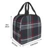 Custom GTI Tartan Insulated Lunch Bag for Women Men Boys Girls Reusable Waterproof Thermal Bento Tote Bag for Work Travel Picnic