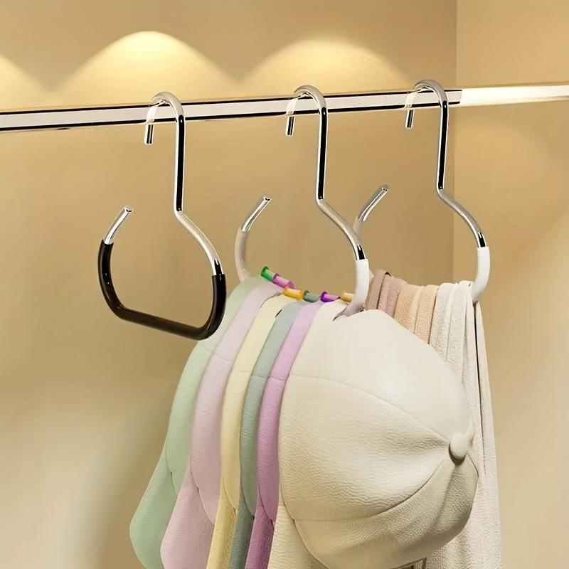 Stainless Steel Hat Hangers Featuring Non-Slip Round Rings Ideal for Organizing Hats, Socks, Scarves, And Underwear a Space-Efficient Storage Option