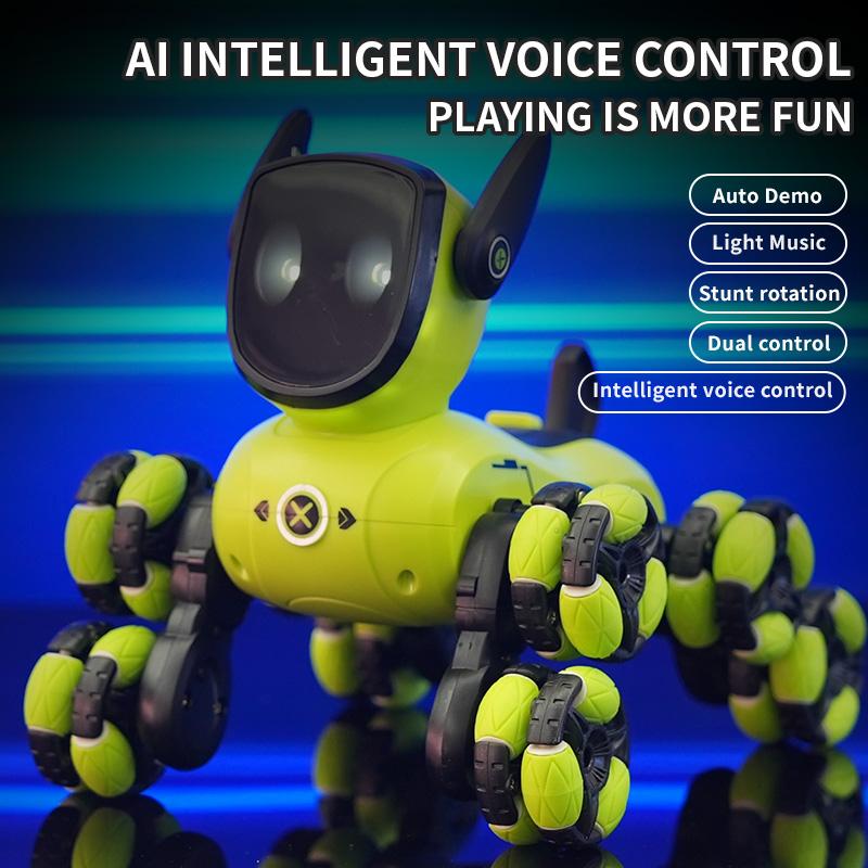 Q200 Remote Control car Small Eight Wheel Gesture Sensing Multi functional Voice Interaction RC Stunt Machine Dog  Children Toys
