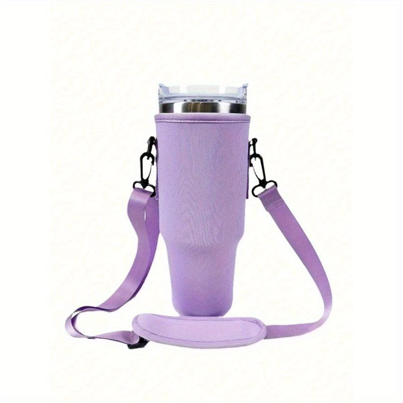 1Pc 40oz Tumbler Case, Cup Cover/Storage/Organization, Diving Material Cup Cover, Car Handle Cup Protective Cover, Diagonal Strap Adjustable Strap
