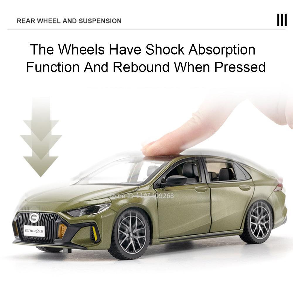 1:24 EMPOW Car Model Toy Doors Opened Shock Absorption Diecast Metal Simulation Sports Cars Sound Light Gifts for Children