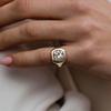 Anelli Classici in Moissanite Oro Rosa 14K Moissanite Bianca Vintage Set per Uomo e Donna Gioielli da Festa Regalo di Anniversario