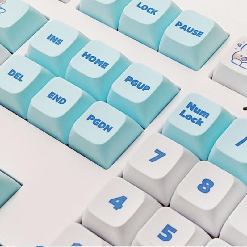Keycaps Set 138 Keys XDA Profile PBT Dye-Sublimation for Mechanical Gaming Keyboard -MX Hes Keypad