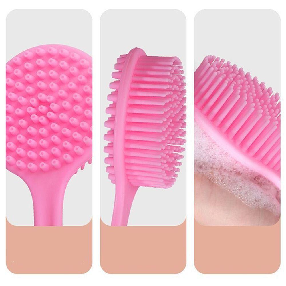 Exfoliating Shower Brush Long Handle Back Scrubber New Double-Sided Bath Brush  Women