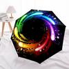 1pc Colorful Swirl with Stars Vector Illustration Umbrella with Plastic Handle,Suitable for All Seasons Home Travel Outdoor UmbrellaDD1775