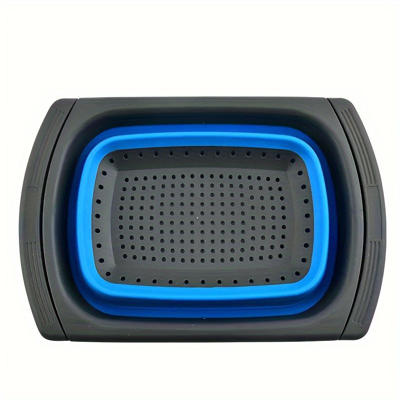 Foldable Extendable Plastic Colander - Kitchen Vegetable Fruit Washing Drain Basket Space-Saving Light Organizing Tool