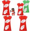 Vestito per Bambina Lilo e Stitch in Tessuto Poliestere con Stampa Astratta per Primavera Autunno Gioco