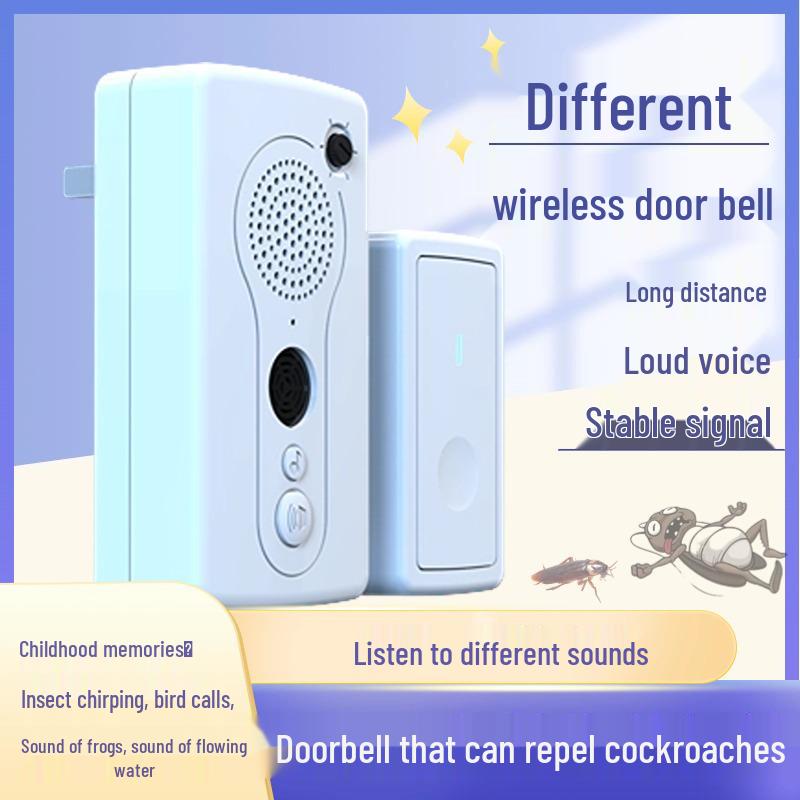 Wireless Multi-purpose Doorbell with Remote Control for Homes, Apartments, Restaurants, and Shops - Includes Emergency Call Button