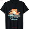 Klassisches Muscle Car Retro Vintage Stil T-Shirt vintage gewaschen Unisex Atmungsaktiv Designer Kleidung Vielseitig Stilvoll homme