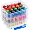 New Brothread60 Brother Color 500M Sewing Machine Embroidery Thread with Clear Plastic Storage Box for Embroidery Machines