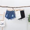 Summer Korean Style High-Waisted Ripped Wide-Leg Denim Shorts for Women - Plus Size, Slimming A-Line Hot Pants