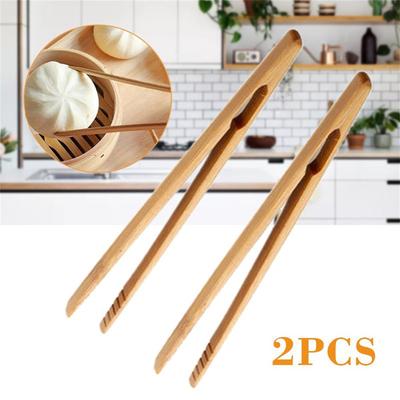 2 Pcs Pince en Bois pour Aliments Toast Salade Pince pour Grille-Pain Sucre Thé Glacé Pince à Thé Pince à Thé Accessoires de Service à Thé Pour Cuisine Accessoires de Service à Thé
