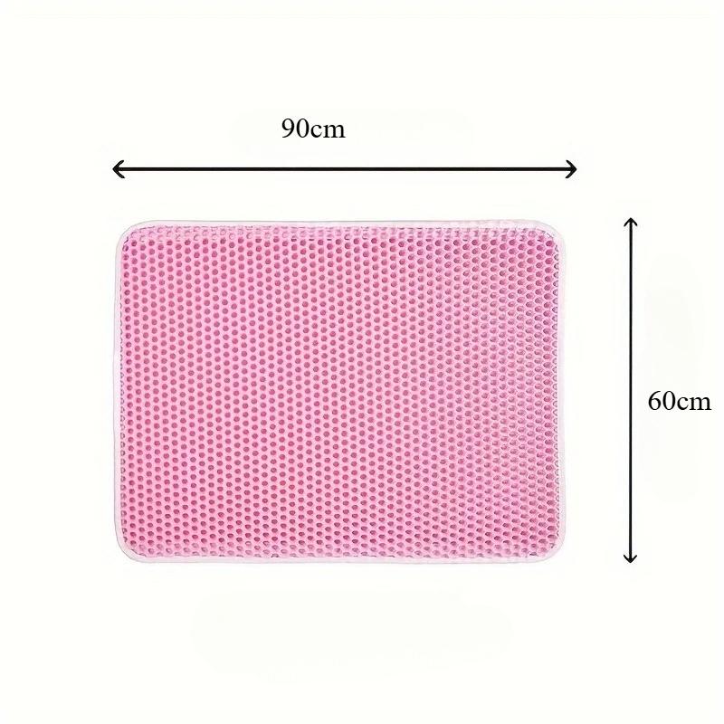 Large Size Cat Litter Mat-Advanced Honeycomb Double Layer Design Urine Waterproof Easy Cleaning Scatter Control Stay Clean