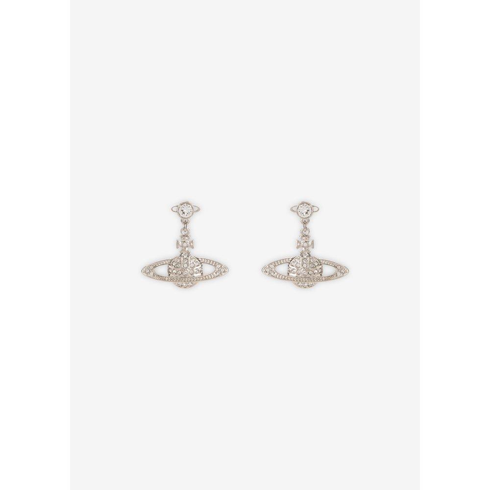 [Vivienne Westwood] Women's Mini Bath Relief Silver Earrings 62020025 P116