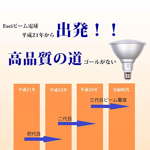 Esei "3-Year Warranty" LED Beam Bulb, Beam Lamp, 180W Equivalent, E26 Base, IP65 Waterproof, Long Life, Ultra Lightweight, PSE Certified, Warm White (