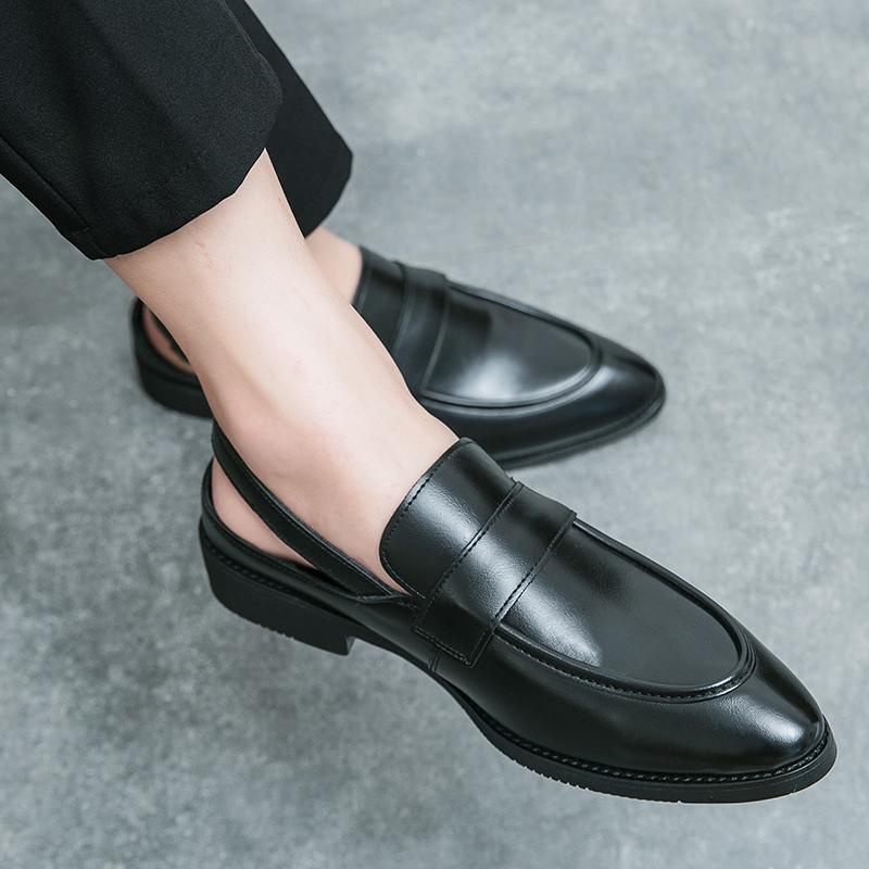 2024 Fashion Mens Summer Breathable Sandals Leather Beach Shoes Casual Non-slip Slippers High Quality Loafers Men Sandals 38-46