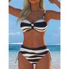 Neuer Sexy Europäischer und Amerikanischer Außenhandels-Bikini mit Aufdruck Schnürung Neckholder Badeanzug Damen