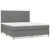 Maison Exclusive - Sommier à lattes de lit avec matelas Gris foncé 180x200cm Tissu