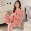 Pajamas Women'S Spring And Autumn Coral Fleece Thin Fleece Winter Autumn And Winter Flannel Winter Loungewear Set