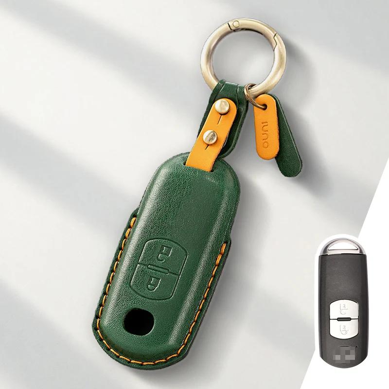 Key Case for Car Genuine Leather Protector For MAZDA 2 3 5 6 CX-3 CX-5 CX-7 CX-9 Atenz Miata MX5 Axela CX4 Key Case Cover Fob