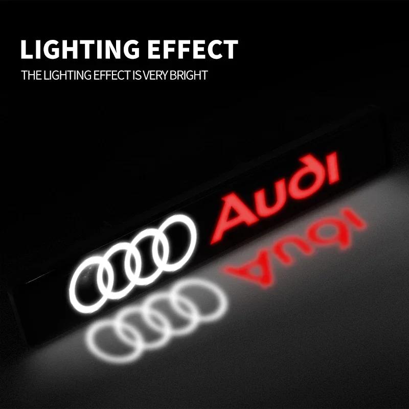 Front Grille Decoration Badge Car Head Grill Emblem LED Light hot Sline A6 Q3 A3 B5 B6 B7 B8 B9 Q7 8P 8V 8L A5 A4 C6 C5 C7 4F