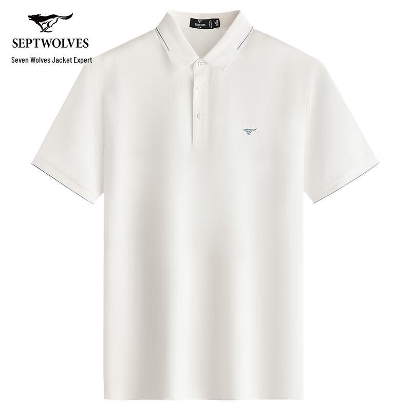 Septwolves Men s Ice Cool Mulberry Silk Blend Polo T-Shirt 180/96A