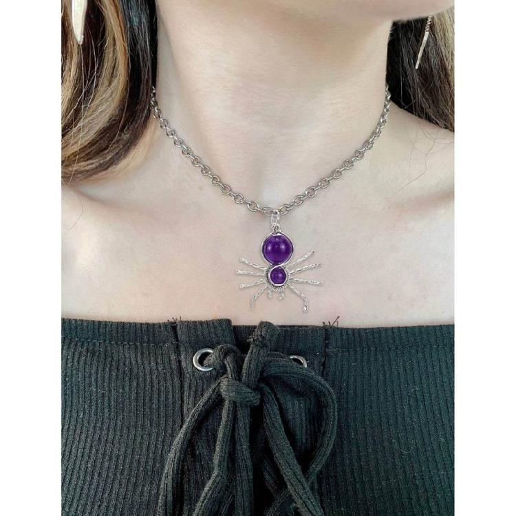 Crystal Wire Material Necklace Multicolored Pendant Choker Clothing Decorations