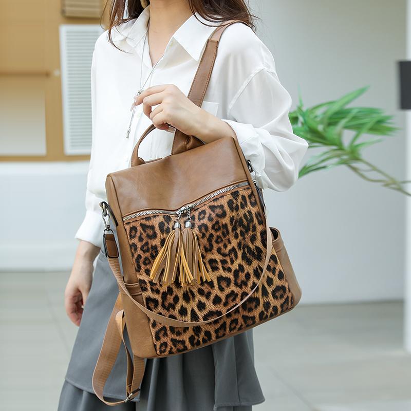Women's Multi-functional Leopard Shoulder Bag