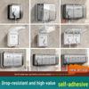 Type 86 Waterproof Bathroom Switch Socket Cover - Transparent Adhesive Splash Box for Power Protection