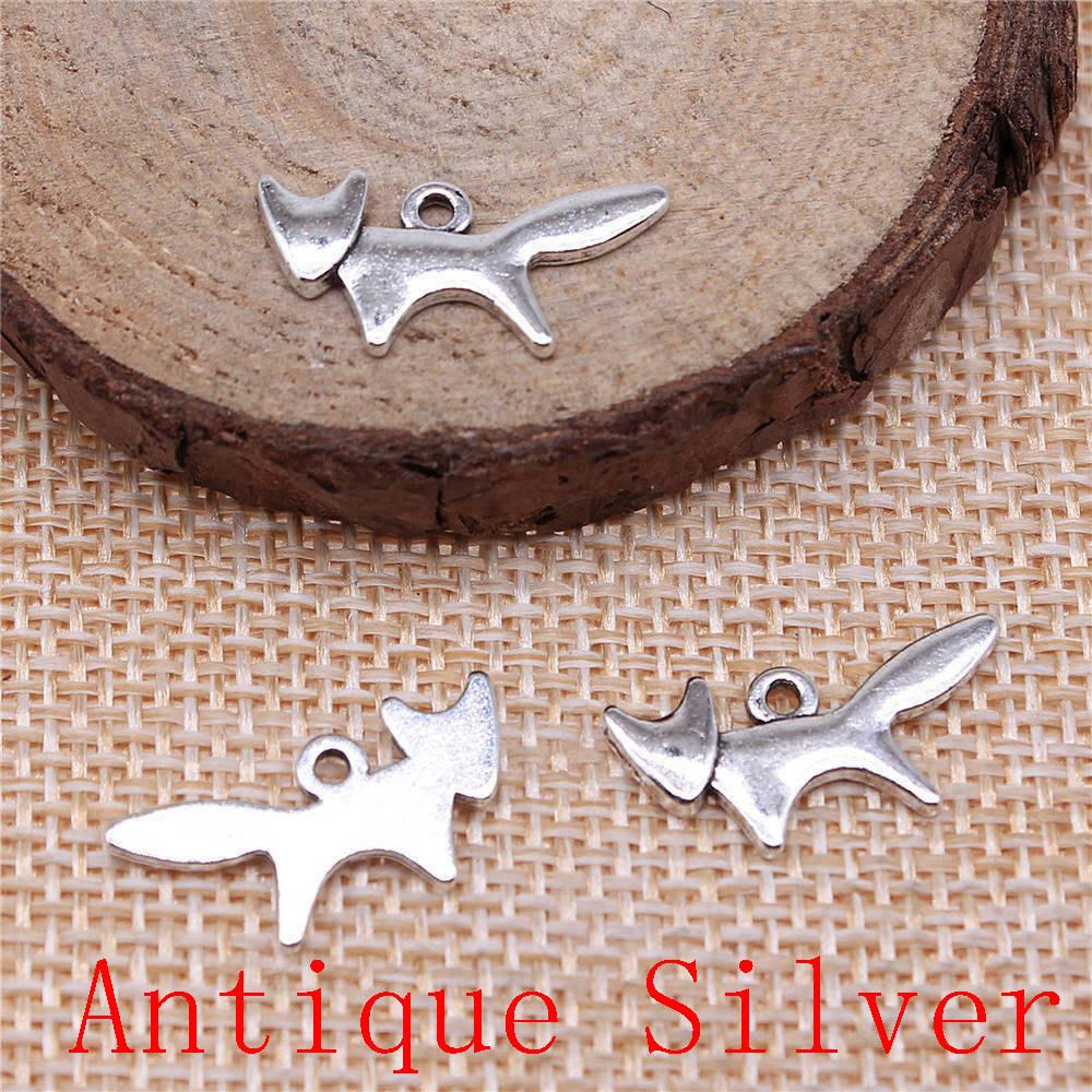 Tiger Lion Wolf Fox Charms Pendant For Bracelet Necklace Jewelry Making Craft Findings