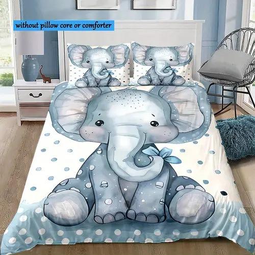 Comforter Elephant Elephant Background Theme Suitable For Children Kids And Adults Soft Warm And Breathable