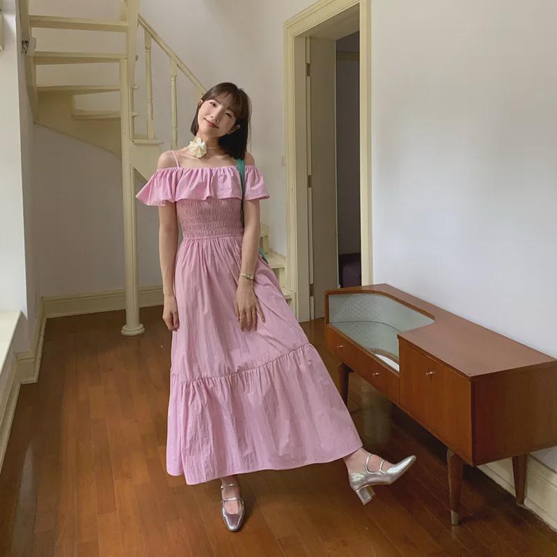 2024 Summer French-Inspired Ruffled Sling Dress S1136: Elegant Beauty