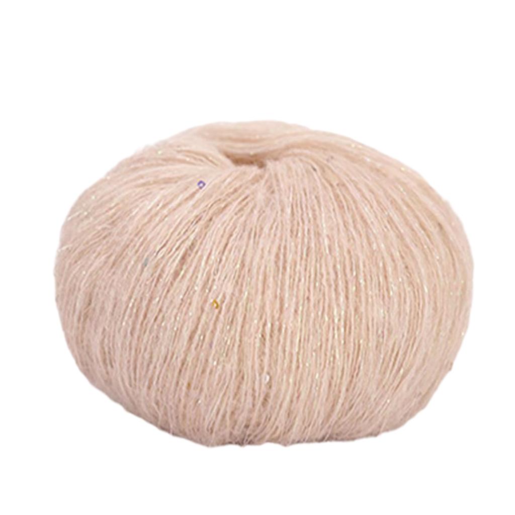 Sequined Crochet Yarn Knitting Mohair Yarn for DIY Hats Sweater Scarf Handcrafts Colorful Yarn for Crocheting Knitting