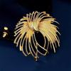 Golden Fireworks Medieval Brooch High-end Women's Exquisite Atmospheric Brooch Niche Design Sense Personality Pin Suit Accessories