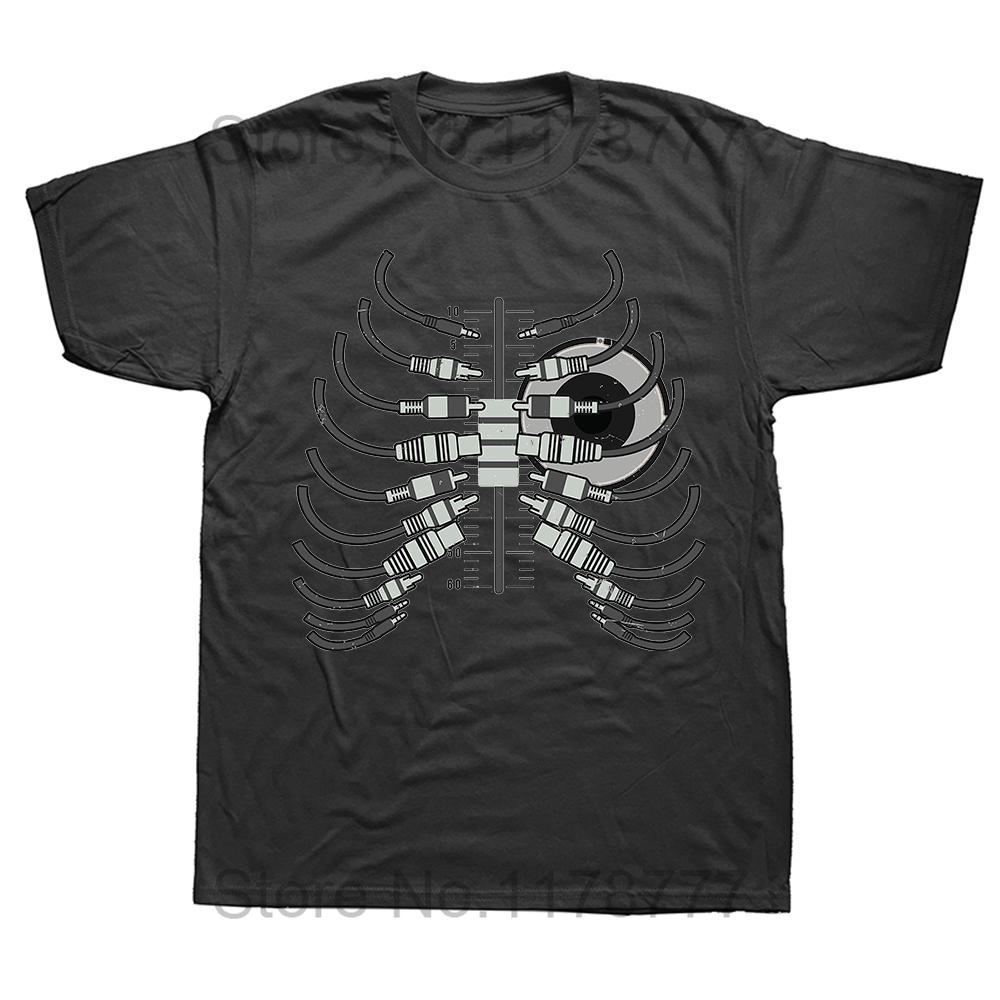 Funny DJ Turntable 1210 Exploded Blueprint Design T Shirts Summer Graphic Streetwear Music Hip Hop Birthday Gifts Tshirt Men