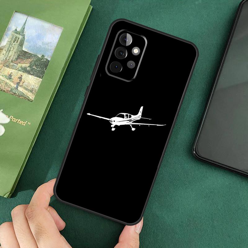 Airplane Aircraft Soft Cover For Samsung Galaxy A54 A53 A73 A13 A71 A51 A14 A52 A32 A12 A22 A52S Back Case