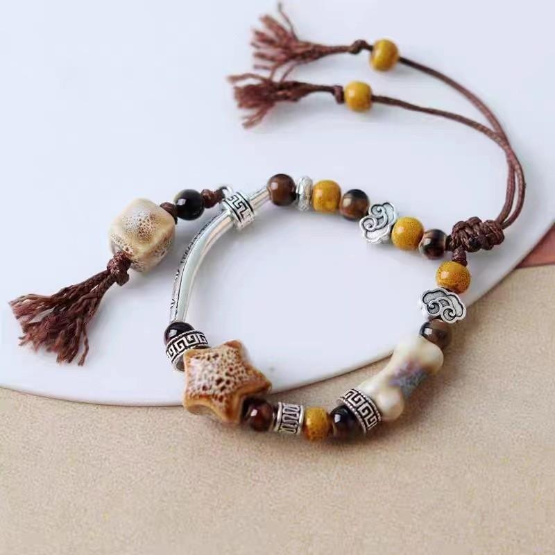 Ceramic Elegant Handcrafted Beaded Bracelet Fashionable And Unique Accessory