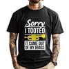 Funny Trumpet Player Brass Band Trumpeter Sorry I Tooted Camisetas Printed TShirt Vintage Style