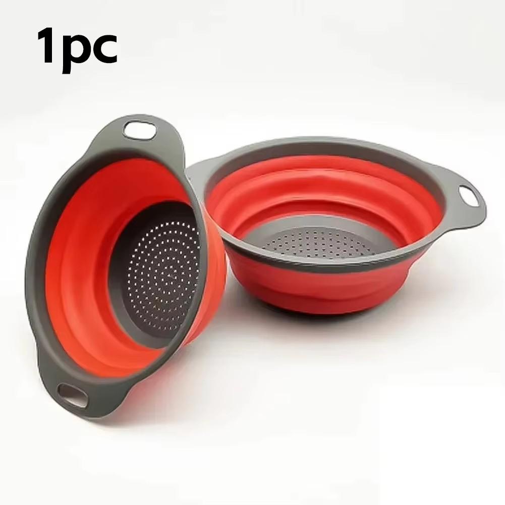 Passoire pliable pour fruits et légumes, panier de lavage, égouttoir à vaisselle, passoire en silicone, égouttoir pliable, ustensiles de cuisine
