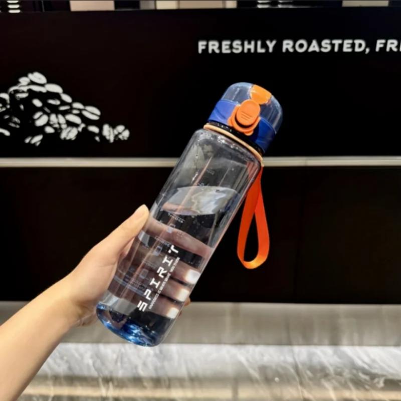 

700ML Sports Water Bottle Scale Marked Drop Resistant Drink Cup For Sport Outdoor Plastic Drink Bottle Large Capacity Leakproof 700ml