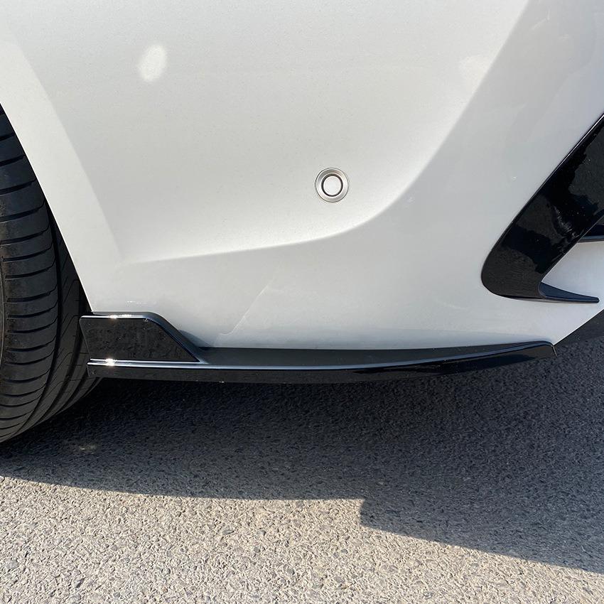 1 Pair Black Car Rear Bumper Diffuser Side Splitters Glossy For BMW 3 Series G20 320i 325i 330i M Sport 2019-2025 accessories