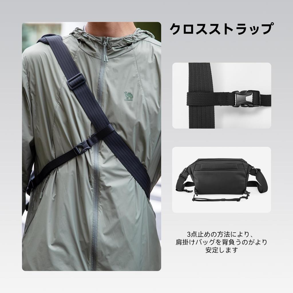 MARK RYDEN Umhängetasche für Large Cross YKK 11 Zoll PAD Bike Messenger Einzelschulter Schultertasche Herren, Kapazität, Träger, Wasserdicht, Reißverschluss,